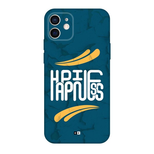 Happpiness Typography Back Case for iPhone 12 Pro